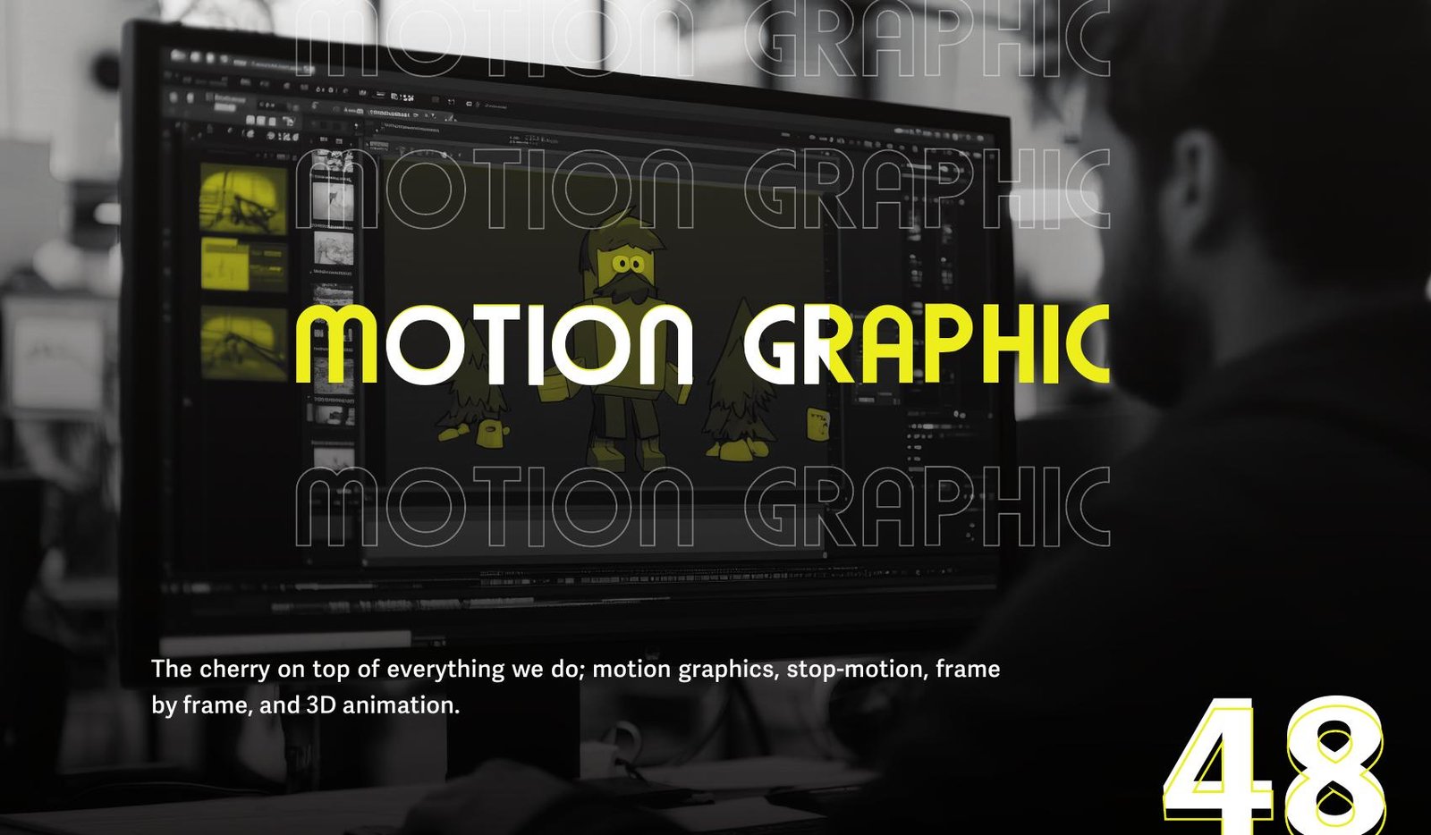 Motion graphics workspace from the BASH company profile